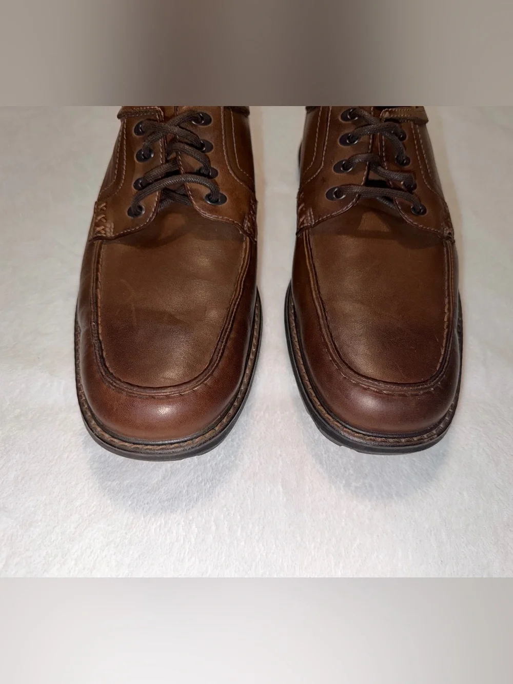 CHAPS Men's Brown Leather Oxford Dress Shoes - Size 10M